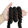 thumbnail image 4 of Uxcell 10 Feet Tug of War Rope for Adults Teen 3-Strand Natural Twisted Cotton Rope with Flag Black, 4 of 6