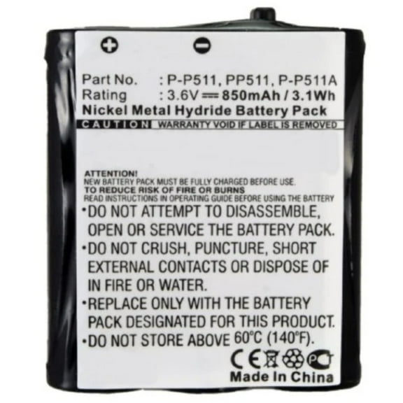 Batteries N Accessories BNA-WB-H467 Cordless Phones Battery - Ni-MH, 3.6, 850mAh, Ultra High Capacity Battery - Replacement for Panasonic P-P511, PP511A, TYPE 24 Battery