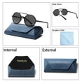 thumbnail image 5 of SUNVOES Men Round Black Sunglasses with Case UV400 Protection Lenses, 5 of 10