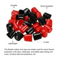 thumbnail image 4 of 30pcs Rubber End Caps Cover Assortment 26mm Vinyl Screw Thread Protector PVC Vacuum Caps for Screw Bolt Black Red, 4 of 5