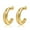 Gold, variant on Chunky Open Hoop Earrings for Women Gold Pave CZ Chunky Hoops Sparkly Crystal C Shaped Round Hoop Earrings Cubic Zirconia Thick Hoops Earrings