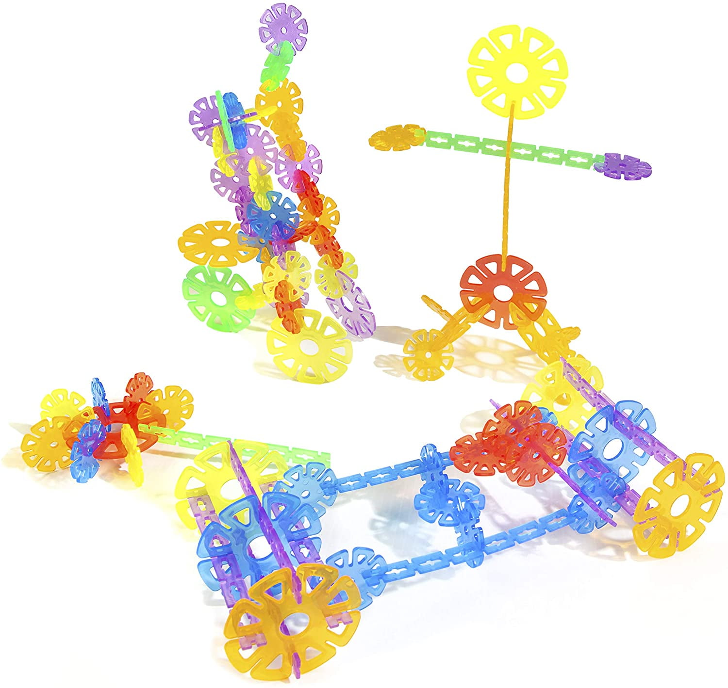 Think Fast Toys Translucent Bendable Plastic Construction Rods and