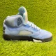 thumbnail image 4 of Ni - ke Ni - ke Air Jordan 5 Retro UNC Mens Size 8.5 Blue Black Basketball Shoes Sneakers, 4 of 5
