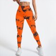 thumbnail image 5 of UngA 3D Gym Leggings for Women, Butt Lift and Tummy Control High Waisted Shaping Pants, Skin-Friendly & Breathable No Curling Lift Pants Workout Women's Yoga Leggings Orange,M, 5 of 8