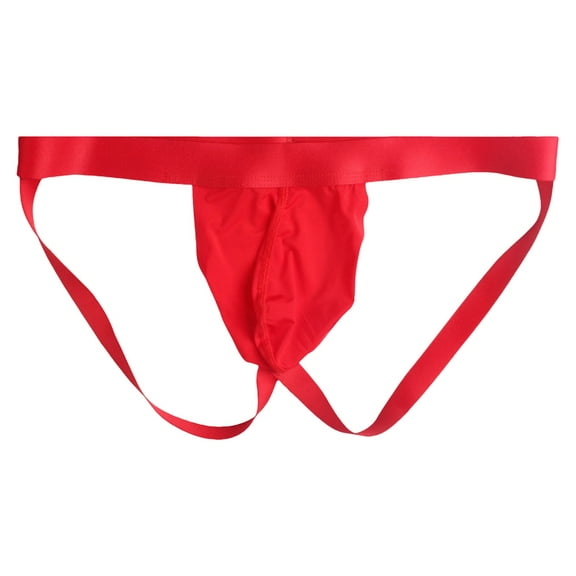 Xijirk Mens Underwear,Thong Underwear Seamless C Word Design Double Strap Style Small Sexy Breathable Fabric Daily Wear,Men's Underwear,Red,M