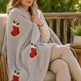 thumbnail image 6 of Christmas Flannel Throw Blanket, 39.4x27.6in Christmas Stocking Print Soft Cozy Fluffys Christmas Blanket for Living Room Sofa Bed(Christmas Stocking,Grey), 6 of 6