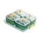 thumbnail image 4 of Plato de frutos secos Tarro de galletas con tapas Tazón de dulces decorativo multifuncional para Green 4 cuadrícula, 4 of 9