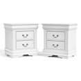 thumbnail image 3 of Furniture of America Toni Wood 2-Drawer Nightstand in White (Set of 2), 3 of 5