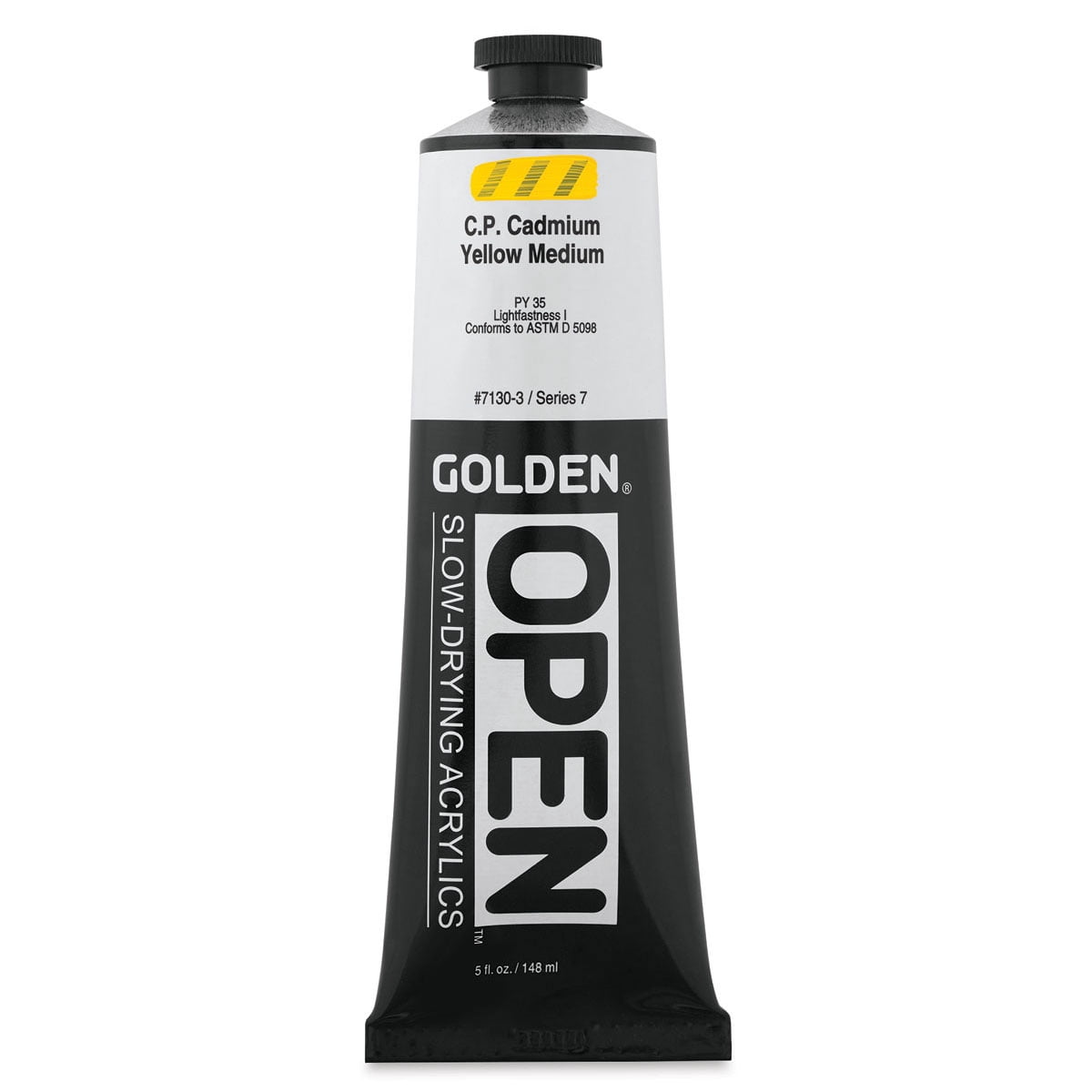 Golden - OPEN Acrylic Color - 5 oz. Tube - C.P. Cadmium Yellow Medium