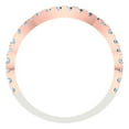 thumbnail image 5 of 0.36 ctw Wedding Band for Women - 18K White/Rose Gold Simulated Blue Sapphire Stackable Eternity Ring, 5 of 6