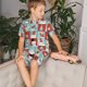 thumbnail image 4 of Balery Warm Christmas Memories Conjunto de Pijama Infantil de Manga Corta con Estampado – Ropa de Dormir de Algodón Suave-3X-Large, 4 of 6
