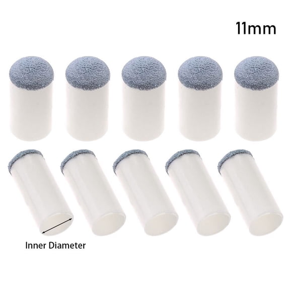 10Pcs/pack New Replacement Cover Plastic 9/10/11/12/13mm Tip Protector Pool Cue Stick Slip-on Billiards Cue Tips 11MM