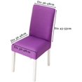 thumbnail image 3 of CANDeal 4PCS Dining Room Chair Covers Slipcovers Set, Spandex Fabric Fit Stretch Removable Washable Short Kitchen Chair Covers Protector for Dining Room, Hotel, 3 of 4