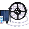 thumbnail image 1 of Tira LED Solar para Exteriores 10M 240LED Tiras LED Solares Cortables a Prueba de Agua 8 Modos Tira de luz con Control Remoto para jardín Terraza Fiesta de Bodas navideñas (Blanco) Blanco, 1 of 5