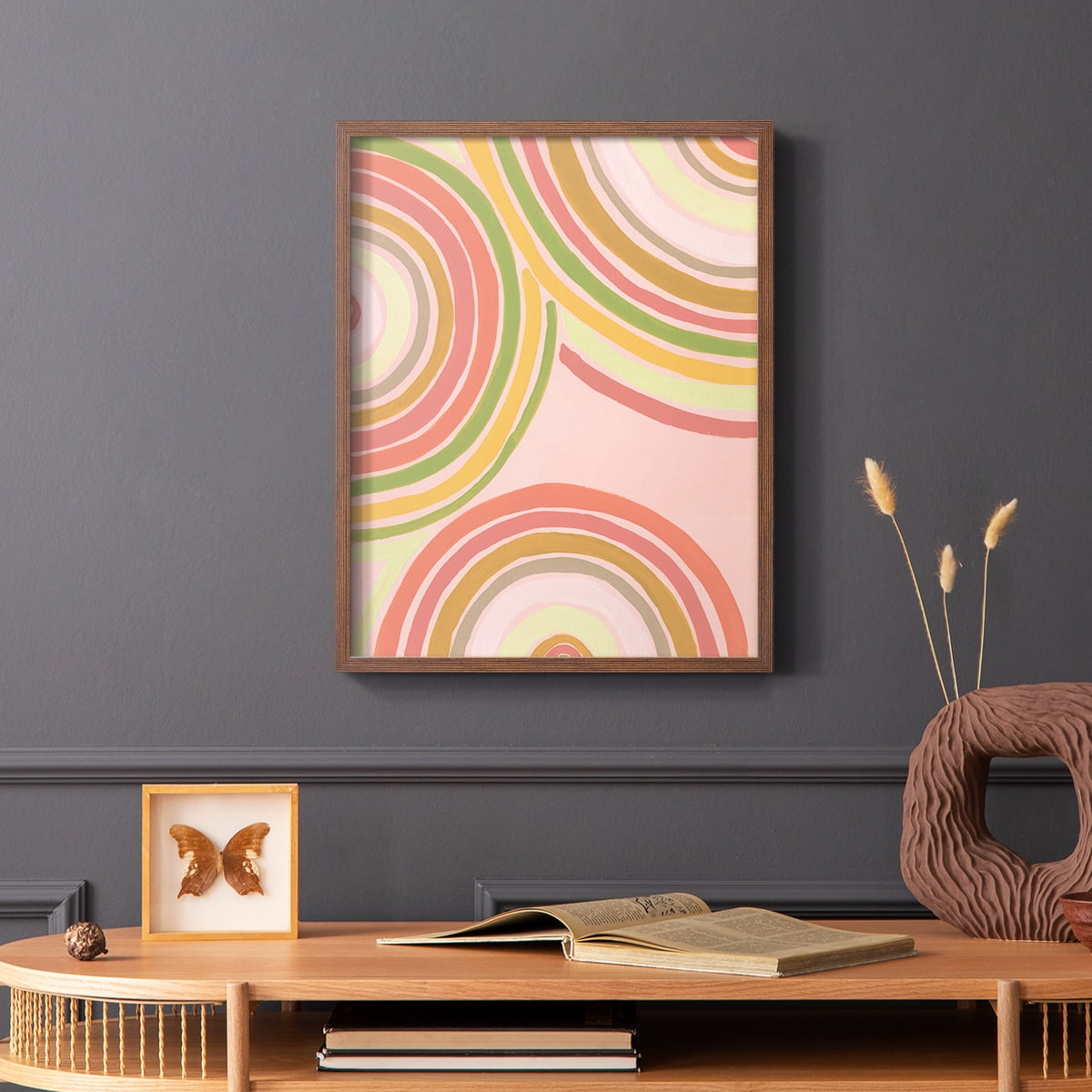 Abstract Rainbow I in Paper Solid Wood 11 x 14 Framed Print
