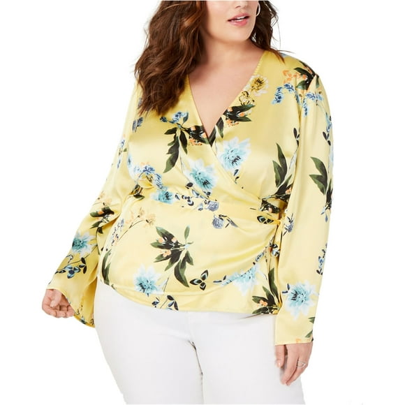 I.n.c. Plus Taille Floral Wrap Top,