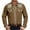 Khaki, variant on MNCEKFOD Men Shirts Retro Western Denim Printed Lapel Shirt Loose Long Sleeved Relaxed Fit Mens Tops Black L