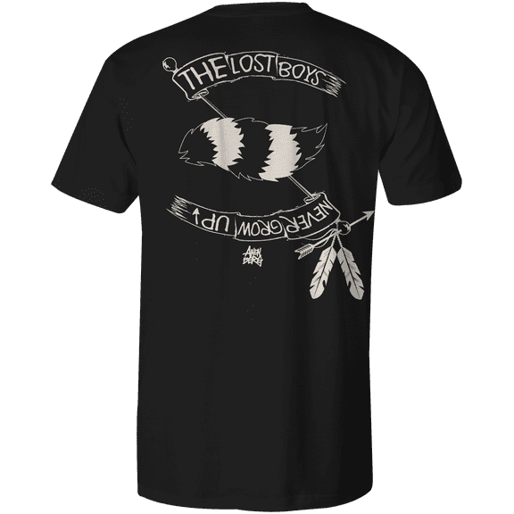 Anenberg, The Lost Boys Classic American Made Mens Black Crew Neck Tee Shirt