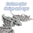 thumbnail image 5 of 3D Printed Stone Dragon 2 Pack – Articulated Moveable Wings, Stone Texture Dragons with Green Blue and Black Red Wings, Flexible Fidget Desk Figurines for Adults, Collectible Fantasy Décor, 5 of 6
