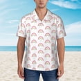 thumbnail image 4 of Daiia Rainbow Hawaiian Shirt for Men Gentle Cotton Regular Short Sleeve Casual-3X-Large, 4 of 9