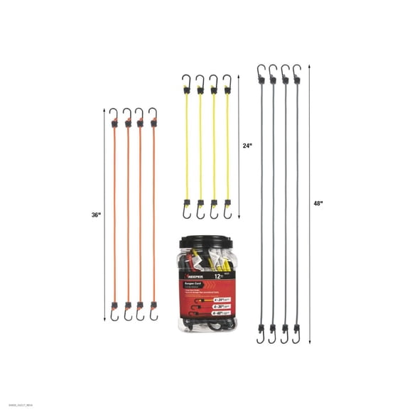 Bungee Cords Keeper, varios núcleos de acero, paquete de 12