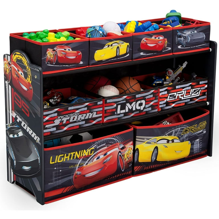 ディズニー・ピクサー カーズ デラックス Delta Children Deluxe 9-Bin Toy Storage Organizer, Disney/Pixar