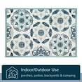 thumbnail image 4 of Well Woven Dorado Cabo Floral Blue 7'10" x 9'10" Indoor/Outdoor High-Low Area Rug, 4 of 8
