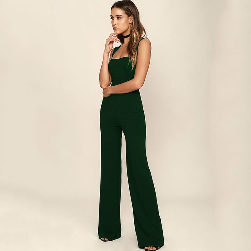 flared trouser jumpsuit