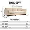 thumbnail image 3 of Modern Luxury Sofa by Black & White Furniture (Beige) - Beautifully Crafted Furniture Perfect for Houses, Condos and Apartment – Easy Assembly, 3 of 7