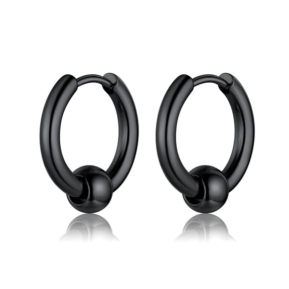 KeyStyle Small Hoop Earrings Huggie Earrings for Men Women Lightweight Hoop Earrings Christmas Jewelry Father Day Gift for Father Dad