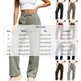 thumbnail image 6 of Oksale Womens Petite Straight Leg Sweatpants with Multi Pockets Soft Cozy Cargo Sweatpants Casual Elastic Waisted Drawstring Jogger Trousers for Daily Wear Brown M, 6 of 10