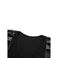 thumbnail image 5 of Gzhioc Women Knitting Tops, Short Puff Sleeve Deep Neck Solid Color Street Party Summer Wrapped Shirt,S/M/L, 5 of 9