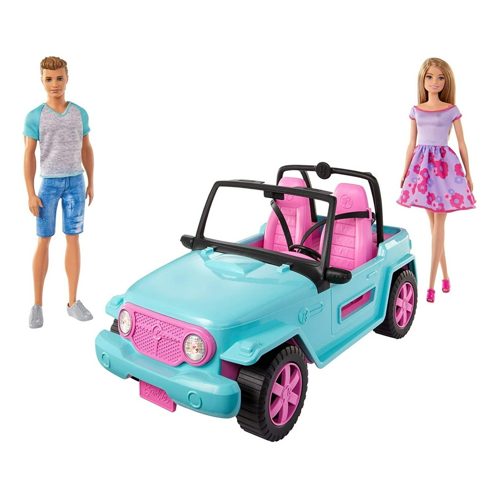 Barbie Doll and Ken Playset with OffRoad Vehicle, Outfits, and