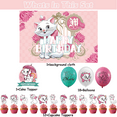 thumbnail image 2 of 32 Pcs For Marie Aristocats Cat Theme Birthday Party Decoration Set - Includes Happy Birthday Backdrop Decorations, Cupcake Toppers, and Balloons for Kids’ Celebrations, 2 of 4