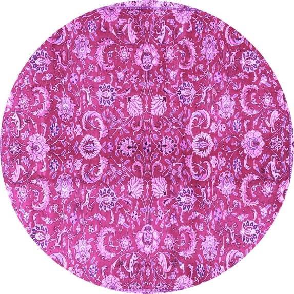 Ahgly Company Indoor Round Persian Purple Traditional Area Rugs, 6' Round