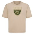 thumbnail image 2 of Men's Levelwear  Khaki Washington Nationals Oversized Luxe Signature Knit Buckler T-Shirt, 2 of 3