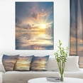thumbnail image 1 of Sunset Over Sea avec Réflexion - Art Mural Moderne sur Toile, 1 of 3