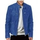 thumbnail image 3 of Chaqueta de cuero para hombre de estilo europeo y americano, chaqueta de cuero de motociclista punk con cuello alto para jóvenes y hombres, 3 of 6
