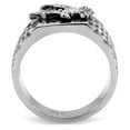 thumbnail image 4 of High polished (no plating) Stainless Steel Ring with No Stone for Women Animals Theme No Stone Stone Color Style TK126 Size 11, 4 of 5