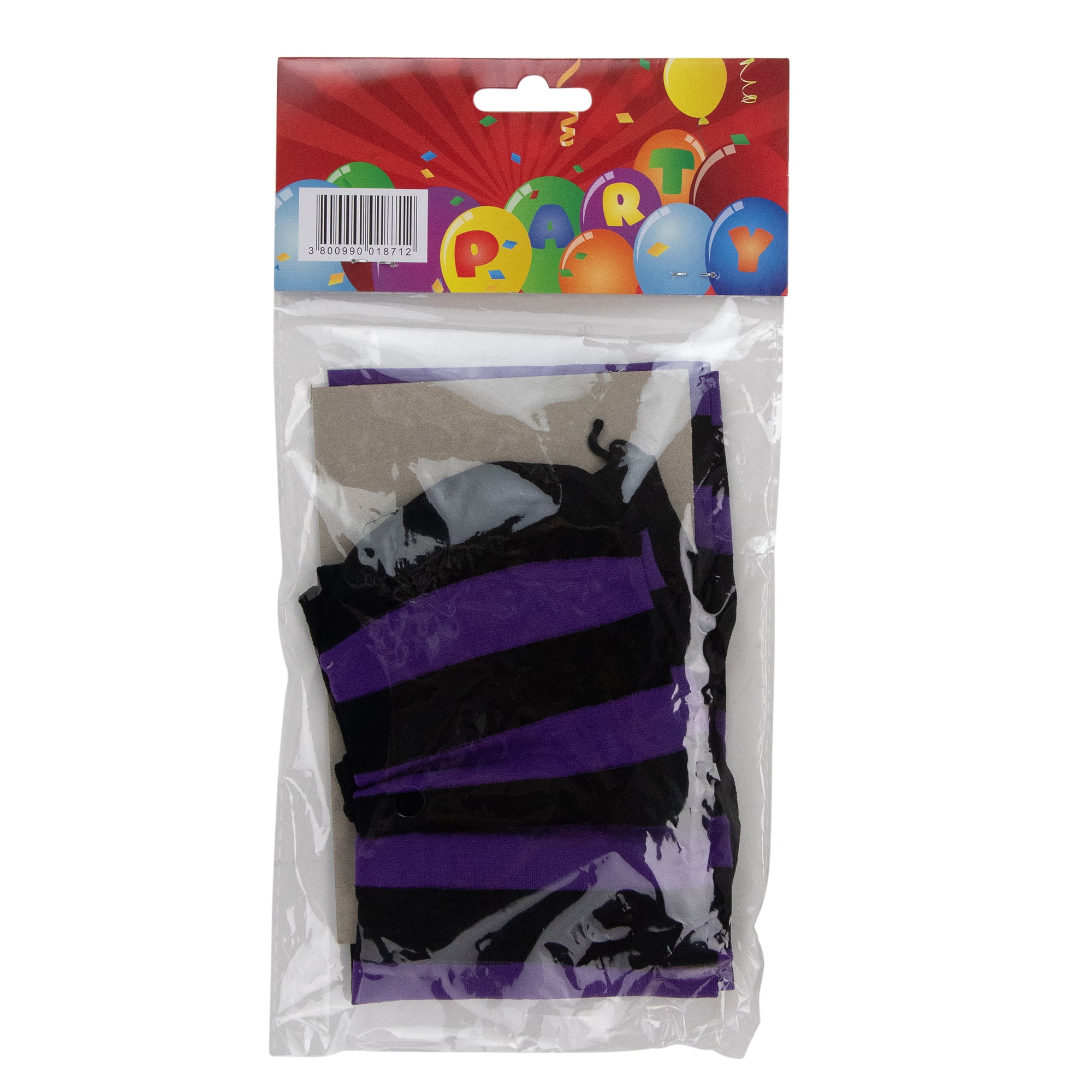 Northlight Children's Striped Halloween Tights - Medium - Black and Purple