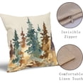thumbnail image 3 of Burnt Orange Green Forest Pillow Covers 18X18 Inch Watercolor Fall Tree Decorative Pillow Cases Set of 2 Rustic Autumn Nature Cotton Linen Throw Pillows Home Decor For Sofa Couch Cushion Outdoor, 3 of 6