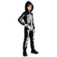 thumbnail image 2 of AoDai Children's luminous skeleton one-piece costume - Halloween character costume with hooded skeleton cosplay outfit - party performance attire, 2 of 6