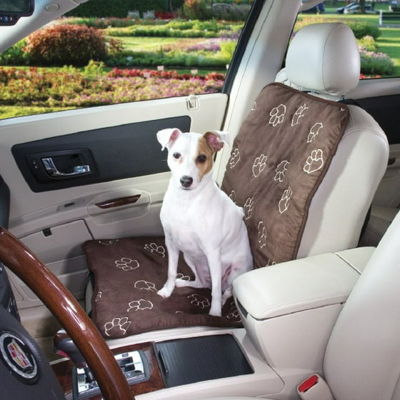 Guardian Gear Pawprint Single Car Seat Cover Brn