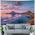thumbnail image 4 of Orinice Sunset Mountains Beach Tapestry Wall Hanging Unique Style Graphic Tapestries Home Wall Decor Art for Living Room Bedroom Apartment Farmhouse Dorm Decorations 40x60inch, 4 of 6