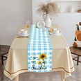 thumbnail image 4 of Nappe Décorative en Coton Long Motif Tournesol à Carreaux, 4 of 5