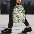 thumbnail image 2 of Rateoe Tropical Flowers Pattern Student Backpack Water-resistant Backpack 15-inch Laptop Backpack Lightweight Adjustable School Backpack, 2 of 6