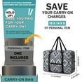 thumbnail image 3 of For Spirit Airlines Personal Item Bag 18x14x8 Inch, Boho Weekender Travel Bag, Foldable Travel Duffel Bag Underseat Carry on Bag with Luggage Sleeve for Women and Men 30L, 3 of 6