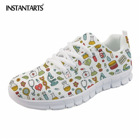 

Cartoon Nursing Print Lace Up sneakers women 2023 Girls Flats Sport Jogging Shoes Ladies Casual Shoes Light Summer Footwear 2023