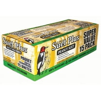 ST. ALBANS BAY SUET PLUS Peanut 15 pack | Bird Suet Variety Packs | 15 individually Wrapped 11 oz. Bird Suet Cakes