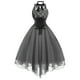thumbnail image 1 of Vestido sin mangas con hombros descubiertos para festival y banquete de cuello redondo Sexy estilo gótico a la moda para mujer vestido de gasa con encaje Fridja  hj2728, 1 of 3